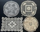 Vintage Lot 21 Handmade Crochet Lace Doilies White Ecru Crafts Decor As Found Sm