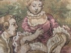 Vintage French Tapestry Medieval Pictorial Cozy Wall Decor Tapestry 56   x19   