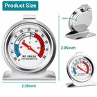 2 Pack Refrigerator Freezer Thermometer Large Dial Analog Thermometer
