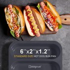 Silicone Hotdog Bun Pan  6 Inch Standard Hot Dog Bun Mold  4 Cup Non-stick