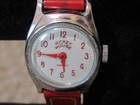 Vintage Disney Mickey Mouse Watch Us Time Original Red Strap