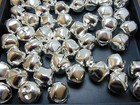 Lot 25 Shiny Silver Jingle Bells   25mm   1    Metal Craft Holiday Bells 1 Inch