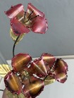 Vtg Hand Crafted Brutalist Copper Brass Flower Sculpture Metal Folk Art Mcm