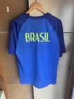 Nike Brazil Training Jersey Blue Dri-fit Cbf Brasil Soccer Shirt Xl