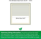 Cordless White 1    Light Filtering Mini Blinds 34 5    W X 60    H Window Blinds For 