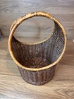 Gondola Style Woven Wicker Decorative Foraging Basket 11 5 x7  Cottagecore