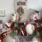 Big Lot Of Vintage Christmas Ornaments Figures Decor Crafts Santa Claus Some Nos