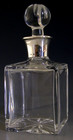 Sterling Silver Topped Whisky Brandy Noggin Decanter 1986 Barware