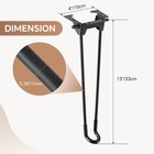 Foldable Hairpin Table Legs 12 6  4 Pcs Heavy Duty Metal Furniture Legs