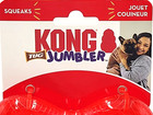 Kong Jumbler W tennis Ball Medium large Red Squeaky Fetch   Tug Dog Toy