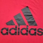 Adidas Shirt Youth Xl Red Long Sleeve Three Stripe Big Logo Graphic Boys