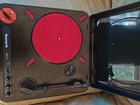 Numark Pt01 Scratch Portable Dj Turntable Belt Drive Built-in Speaker Black red