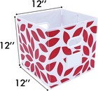 Fabric Storage Bins Cubes Baskets Containers With Dual Plastic 
