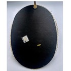 Vtg Mardi Gras Art Nouveau Clay Mask Face Brocade Woman Lady Mask Wall Hanging