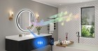 32 In Led Round Lighted Bathroom Mirror Backlit Vanity Wall Mounted With 3 Color