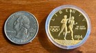 1984 W Olympic  10 Gold Coin Proof Cameo 900 Fine 21 6 Karat    484 Troy Ounce