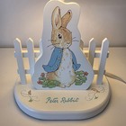 Beatrix Potter Peter Rabbit Nursery Lamp W Night Light Eden Fence Fw   Co 94 Guc