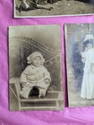 6 Lot Vintage Black White Photos On Postcards Baby Child Soldiers Woman Ephemera