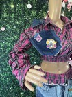 Two-piece Patchwork Denim Skirt Set Size S