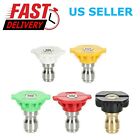 5pcs Pressure Washer Spray Tips Nozzles High Power Kit Quick Connect 1 4  Set