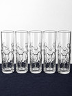Set 5 Vtg Libbey Glass La Femme 3d Dancing Nude Women 8 75  Bar Coctail Mcm Rare