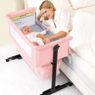 3-in-1 Baby Bassinet Bedside Sleeper W wheels  Adjustable Height   Rocking Mode