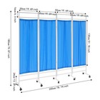 4-panel Medical Room Divider portable And Foldable Medical Room Divider W wheels