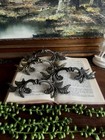 Vintage French Provincial Ornate Brass Drawer Pull Handles Set Of Four