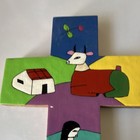 Hand-painted Wood Wall Cross El Salvador La Semilla De Dios R l  La Palma