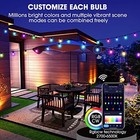 Christmas String Lights Outdoor 96ft  Ip65 Waterproof Color Changing Patio St   