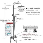 Bathroom 8 rainfall Shower Faucet Set Wall Mount Tub Spout Hand Shower Mixer Tap