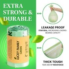 Lucky Family Green Compost Bags For Kitchen Countertop Bin Trash Bags