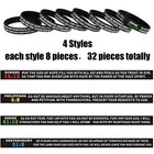 Sumind 32 Pieces Bible Verse Silicone Bracelets Bulk Christian Motivational Wris