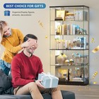 Glass Display Cabinet With Rgb Lights  Clear Display Case With Human Body Sensor