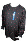 New Polo Ralph Lauren Men s 2xl Black red Repeat Logo Waffle Knit Shirt Msrp  59