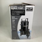 Everbilt 3 4 Hp 110 Gallon Professional Sewage Pump Cast Iron Ese60w-hd New