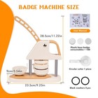 58mm Button Maker Machine Diy Badge Press With 100pcs Parts   Circle Cutter Set