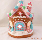 New 2025 Trimsetter Gingerbread  pastel Round House  Light Up Led 6 2 h X 6 x6 