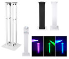  2  Totem Stands black white Scrims For  2  American Dj Vizi Beam Rxone Lights