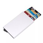 Metal Wallet Men Purse Rfid Carbon Fiber Credit Id Card Holder Slim New Silver