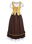 Medieval Maiden Dress W Bodice  2pc Renaissance Gown Costume  Reg Plus Size