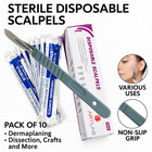 10 Pcs Sterile Disposable Scalpels  10-single Use-dental  Surgical  Dermaplaning