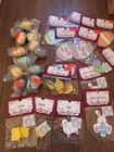 24 Wooden Shapes Fibre Craft Assorted Easter Theme Eggs Chicks Ducks Bunny