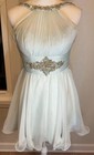Gorgeous Light Teal Fit   Flare Mac Duggal Size 2 Prom formal Dress