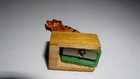 Penguin Brand Tiger Vintage Pencil Sharpener Wood Gloss Finish Green