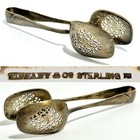 Antique Tiffany   Co  7  Sterling Silver Faneuil Large Ice Tongs  1907-1947 