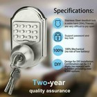 Smart Keyless Door Lock  Mechanical Digital Code Security Entry Keypad Stainless