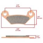 Front   Rear Brake Pads For John Deere Xuv Gator 625i Gas 825i Gas 855d Diesel