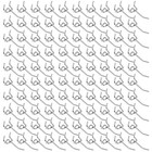 100 Pcs 2  Pegboard Hooks - Wall Display Organizers For Garage Storage   Tools