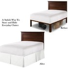 3 Sided Split Corner Tailored Bed Skirt 620 Tc Cotton White Solid All Size Drop